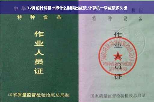 12月的计算机一级什么时候出成绩,计算机一级成绩多久出