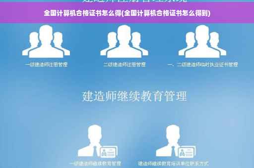 全国计算机合格证书怎么得(全国计算机合格证书怎么得到)