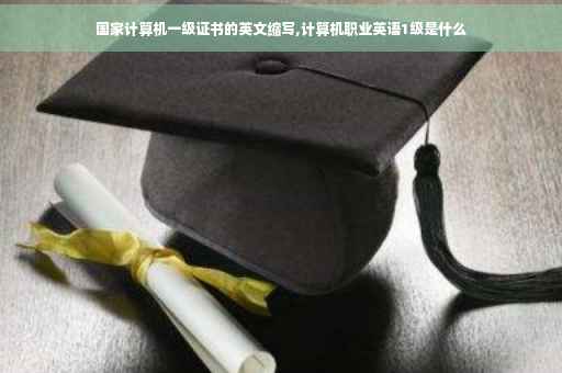 国家计算机一级证书的英文缩写,计算机职业英语1级是什么