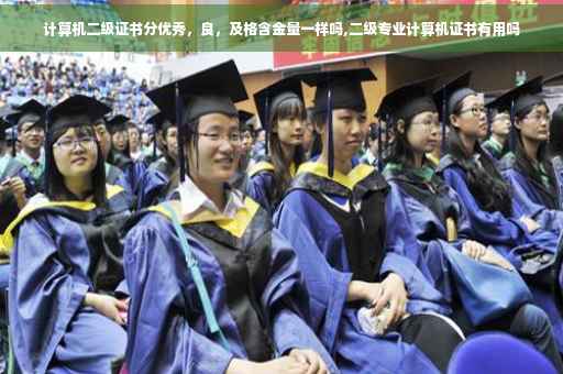 计算机二级证书分优秀，良，及格含金量一样吗,二级专业计算机证书有用吗