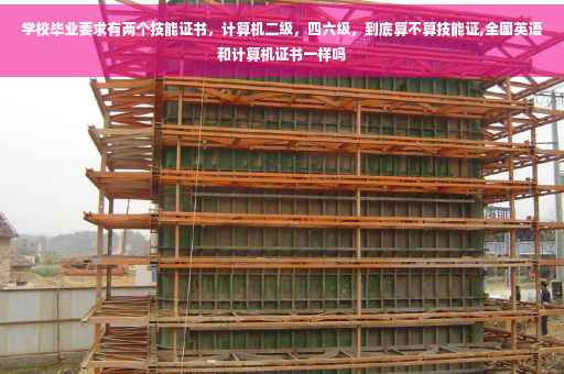 学校毕业要求有两个技能证书，计算机二级，四六级，到底算不算技能证,全国英语和计算机证书一样吗