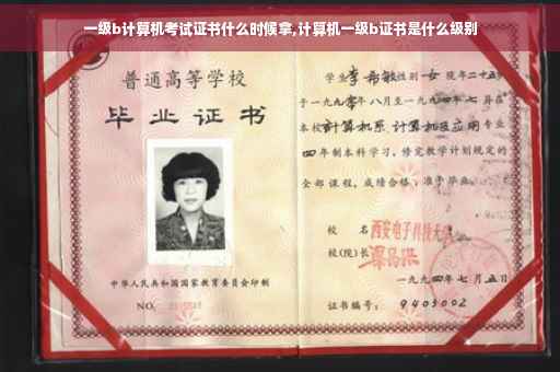 一级b计算机考试证书什么时候拿,计算机一级b证书是什么级别