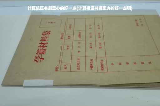 计算机证书哪里办的好一点(计算机证书哪里办的好一点呢)