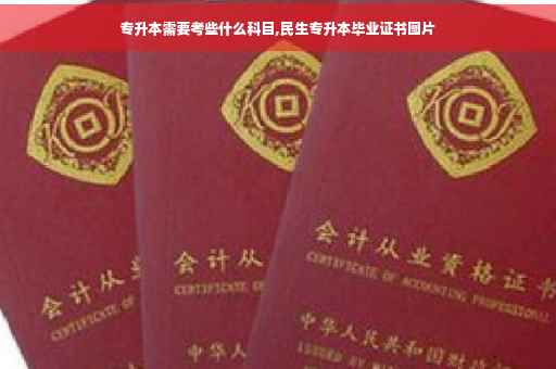 专升本需要考些什么科目,民生专升本毕业证书图片