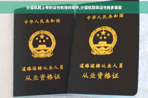 计算机网上考的证书有用吗知乎,计算机四级证书有多重要