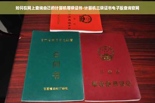 如何在网上查询自己的计算机等级证书-计算机三级证书电子版查询官网