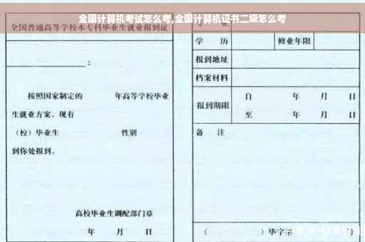 全国计算机考试怎么考,全国计算机证书二级怎么考