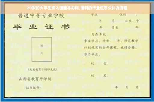 20岁的大学生没入团能补办吗,挂科的毕业证怎么补办流程