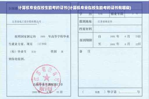 计算机专业在校生能考的证书(计算机专业在校生能考的证书有哪些)