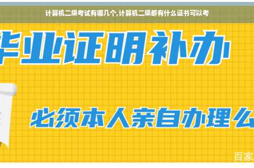 计算机二级考试有哪几个,计算机二级都有什么证书可以考