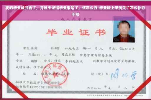 我的毕业证书丢了，并且不记得毕业编号了，该怎么办-毕业证上字消失了怎么补办手续