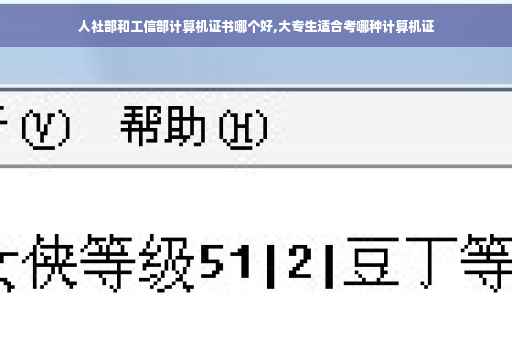人社部和工信部计算机证书哪个好,大专生适合考哪种计算机证