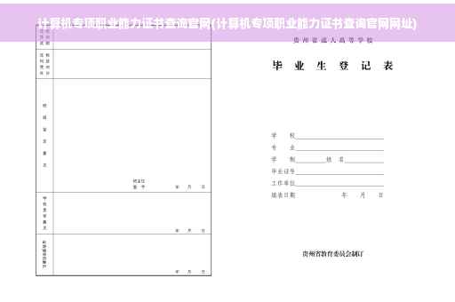 计算机专项职业能力证书查询官网(计算机专项职业能力证书查询官网网址)