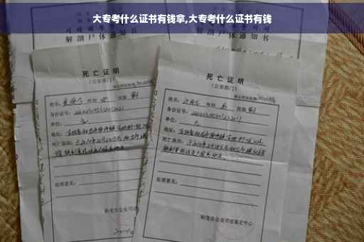 大专考什么证书有钱拿,大专考什么证书有钱