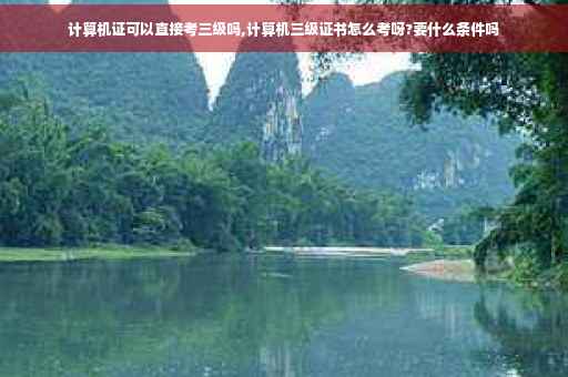 计算机证可以直接考三级吗,计算机三级证书怎么考呀?要什么条件吗