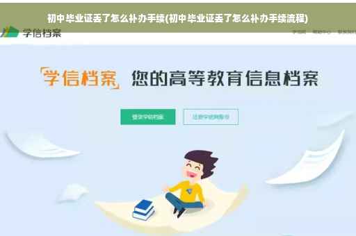 初中毕业证丢了怎么补办手续(初中毕业证丢了怎么补办手续流程)