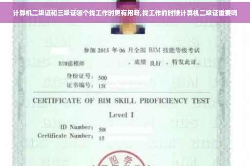 计算机二级证和三级证哪个找工作时更有用呀,找工作的时候计算机二级证重要吗 计算机二级证和三级证哪个找工作时更有用呀,找工作的时候计算机二级证重要吗