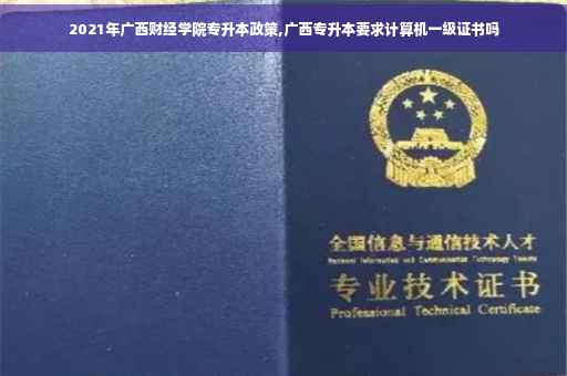 2021年广西财经学院专升本政策,广西专升本要求计算机一级证书吗