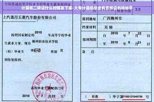 计算机二级证什么时候发下来-大专计算机毕业有资格证书吗知乎