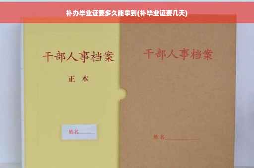 补办毕业证要多久能拿到(补毕业证要几天)