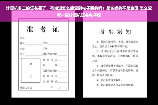 计算机省二的证书丢了，有知道怎么能查到电子版的吗？是省级的不是全国,怎么查看一级计算机证书电子版