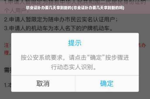 毕业证补办要几天拿到新的(毕业证补办要几天拿到新的吗)