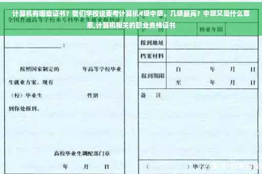 计算机有哪些证书?我们学校说要考计算机4级中级。几级最高?中级又是什么意思,计算机相关的职业资格证书 计算机有哪些证书?我们学校说要考计算机4级中级。几级最高?中级又是什么意思,计算机相关的职业资格证书