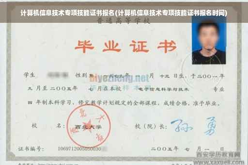 计算机信息技术专项技能证书报名(计算机信息技术专项技能证书报名时间)