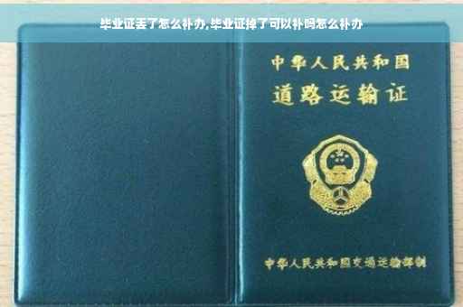 毕业证丢了怎么补办,毕业证掉了可以补吗怎么补办