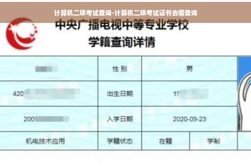 计算机二级考试查询-计算机二级考试证书去哪查询