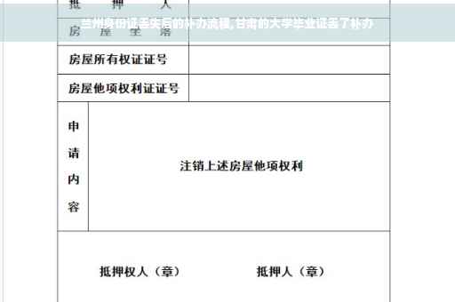 兰州身份证丢失后的补办流程,甘肃的大学毕业证丢了补办
