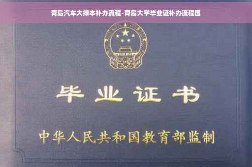 青岛汽车大绿本补办流程-青岛大学毕业证补办流程图