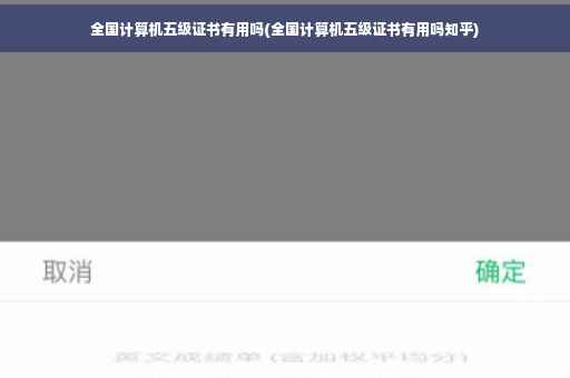 全国计算机五级证书有用吗(全国计算机五级证书有用吗知乎)