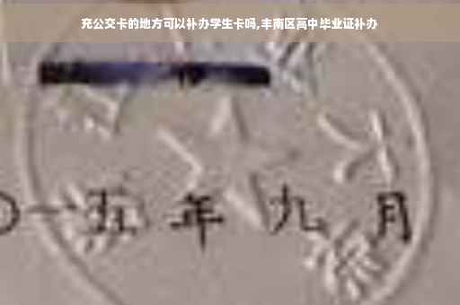 充公交卡的地方可以补办学生卡吗,丰南区高中毕业证补办