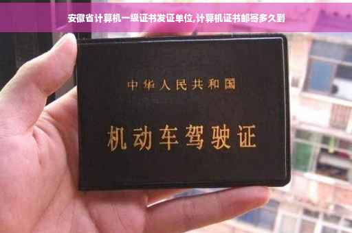 安徽省计算机一级证书发证单位,计算机证书邮寄多久到