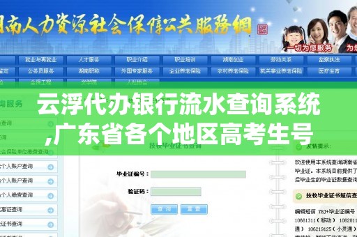 云浮代办银行流水查询系统,广东省各个地区高考生号地市码对照表