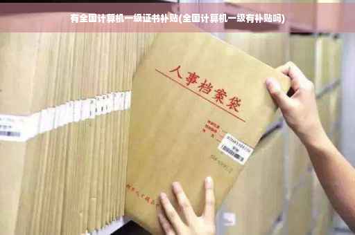 有全国计算机一级证书补贴(全国计算机一级有补贴吗)