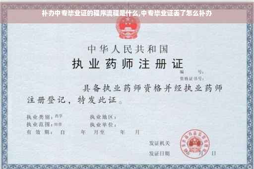 补办中专毕业证的程序流程是什么,中专毕业证丢了怎么补办