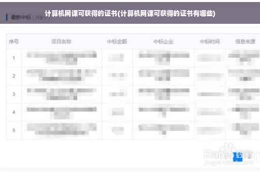 计算机网课可获得的证书(计算机网课可获得的证书有哪些)