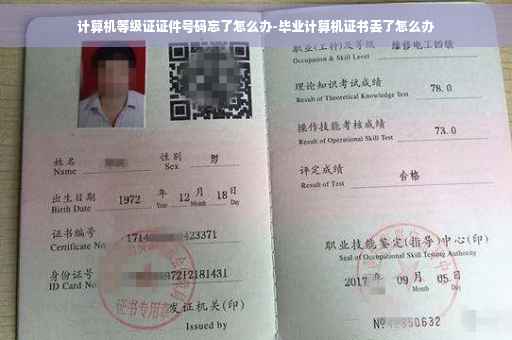 计算机等级证证件号码忘了怎么办-毕业计算机证书丢了怎么办
