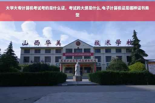 大学大专计算机考试考的是什么证，考试的大纲是什么,电子计算机证是哪种证书类型