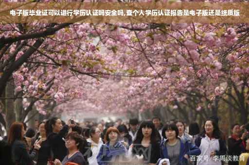 电子版毕业证可以进行学历认证吗安全吗,查个人学历认证报告是电子版还是纸质版