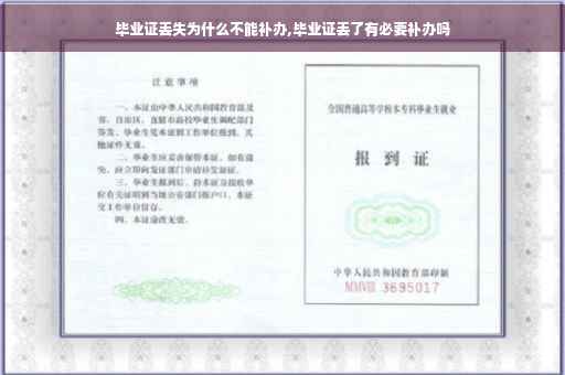 毕业证丢失为什么不能补办,毕业证丢了有必要补办吗