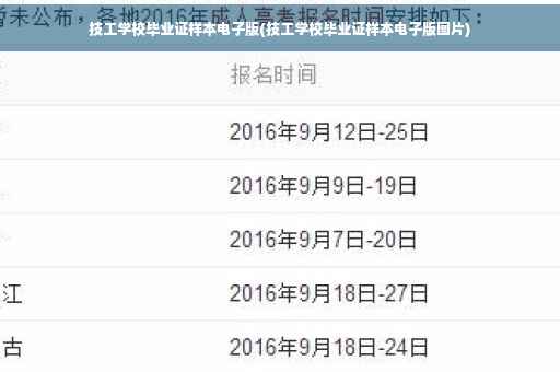 技工学校毕业证样本电子版(技工学校毕业证样本电子版图片)
