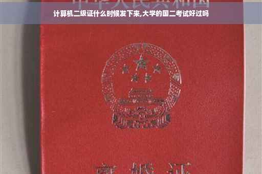 计算机二级证什么时候发下来,大学的国二考试好过吗