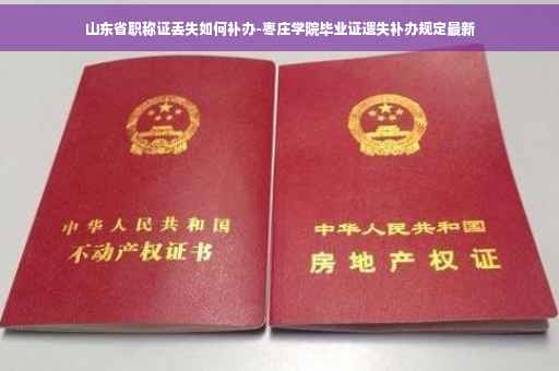 山东省职称证丢失如何补办-枣庄学院毕业证遗失补办规定最新