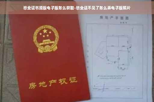 毕业证书原版电子版怎么获取-毕业证不见了怎么弄电子版照片