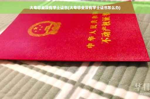 大专毕业没有学士证书(大专毕业没有学士证书怎么办)