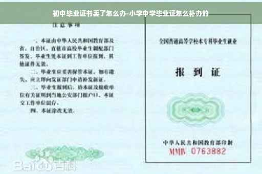 初中毕业证书丢了怎么办-小学中学毕业证怎么补办的