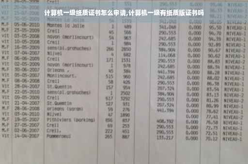 计算机一级纸质证书怎么申请,计算机一级有纸质版证书吗